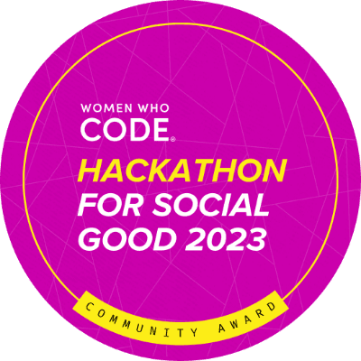 Women Who Code Hackathon for Social Good Community Award