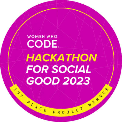 Women Who Code Hackathon for Social Good 1st Place
